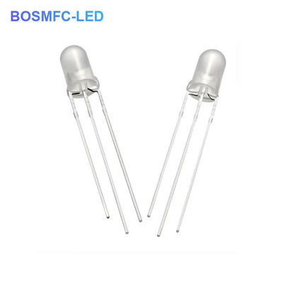 1.8V-2.4V ثنائي الألوان LED Diode 5mm من خلال الثقب الأحمر الأزرق اللون الساطع العالي