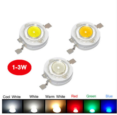 1W 140ml طاقة عالية LED رقاقة مصباح حبة 3W أبيض فائق للضوء الفلاش