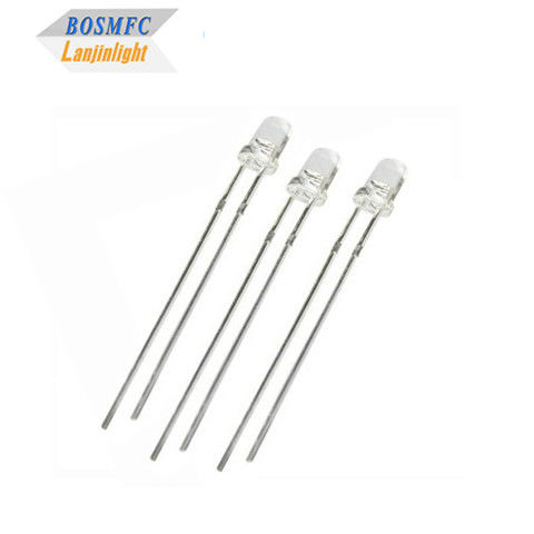 عدسة مضادة للستاتيكية 3mm من خلال الثقب LED Diode 20mA شفافة للمياه للإضاءة الخارجية