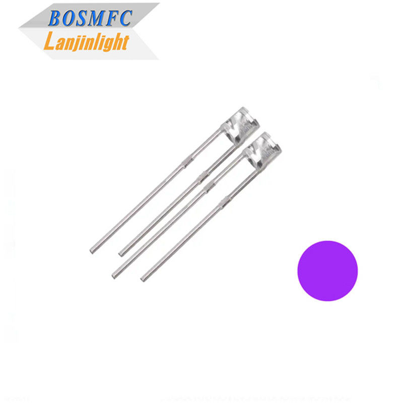 شريحة LED فوق UV 3mm من خلال فتحة 365nm للكشف عن المجوهرات