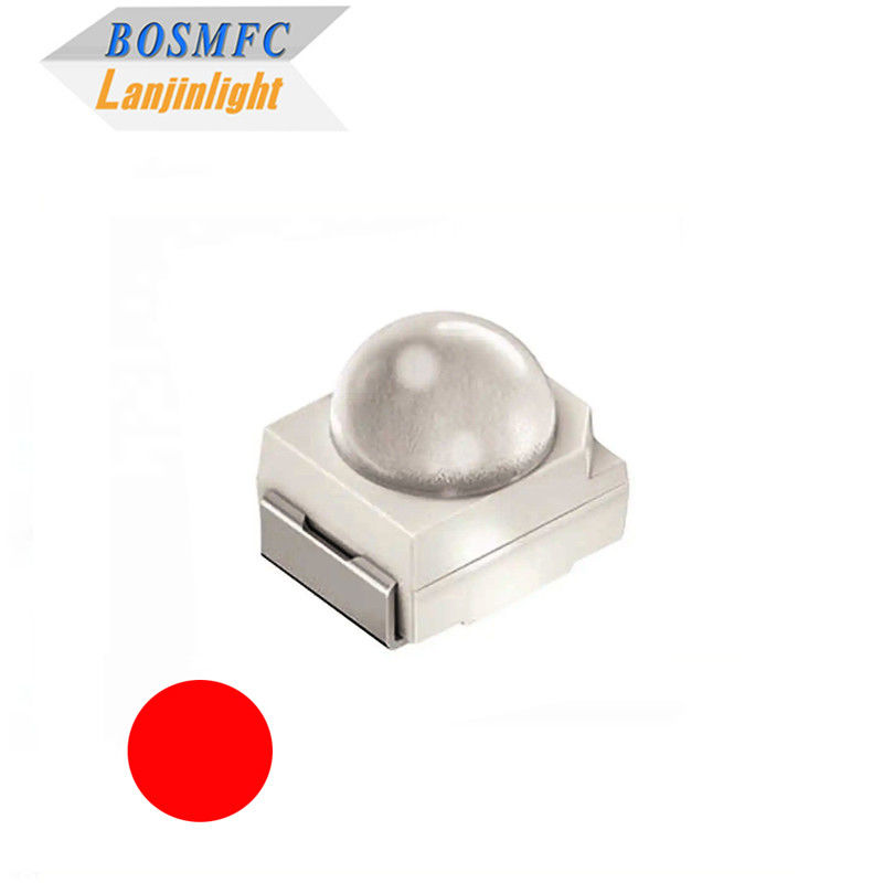 3528 SMD عدسة القبة LED 60 درجة عشاء أحمر مشرق 2000mcd LED شريحة ثنائية لضوء المرور