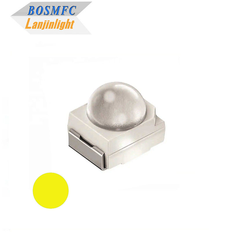 3528 SMD LED زاوية مشاهدة الضوء الأصفر 60 درجة عدسة القبة ضوء ثنائي الضوء الأحمر للضوء المروري