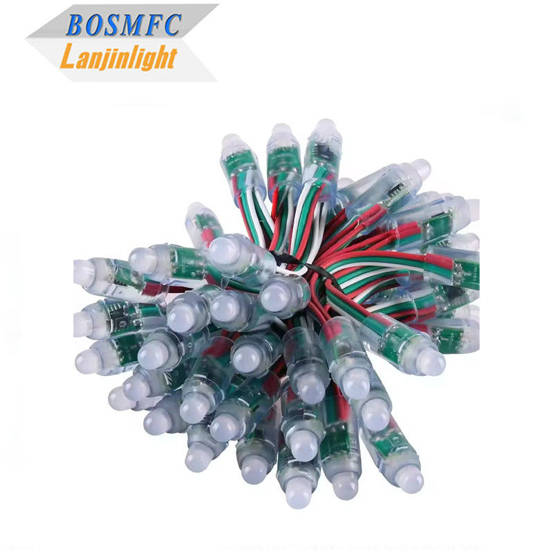 RGB Full Color قابل للبرمجة DC5V LED Module WS2811 12mm مقاوم للماء IP68 Smart Pixel أضواء عيد الميلاد Rgb String Lights
