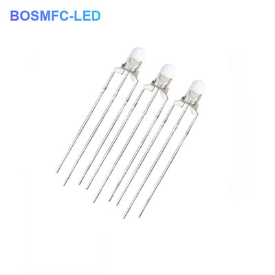 لون ثنائي 3 ملم من خلال الثقب LED متعدد الوظائف 20mA ضوء أحمر وأخضر