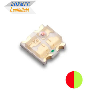 عملي 0.06W 0603 SMD LED ثنائي اللون الأحمر والأصفر الأخضر طول الموجة 568-576nm 1615